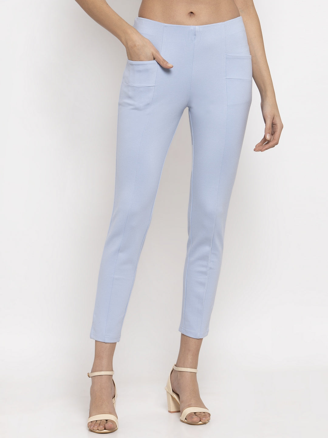 Missguided Western Bottoms  Buy Missguided Blue Tailored Belted Cigarette  Trousers Online  Nykaa Fashion